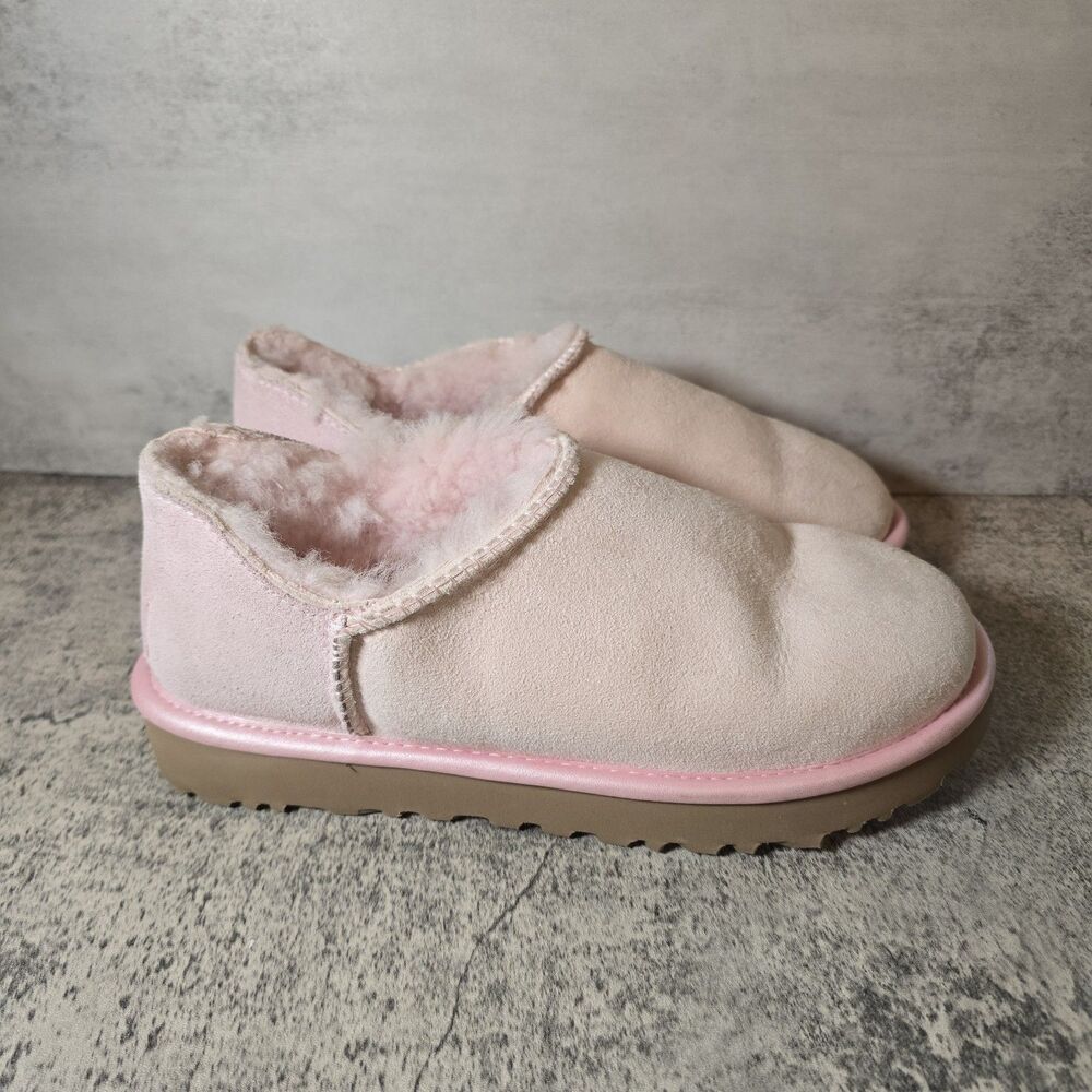 Ugg Classic Micro Mini Boots Baby Pink US Size 6 UK 4 Fur Lined Shearling
